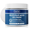 Glycolic Acid Resurfacing Pads, 15% Ultra Pure Glycolic Acid & 2% Salicylic Acid Exfoliating Peel for Face, Keeps Skin Smooth and Prevents Wrinkles and Lines, Radiant Skin Renewal - 60 Pads