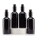 YIZHAO Black Glass Spray Bottles 4oz, with Small Fine Mist Spray, Metal Cap, Refillable for Essential Oil,Travel,Cleaning,Perfume,Aromatherapy,Makeup ? 4 Pcs