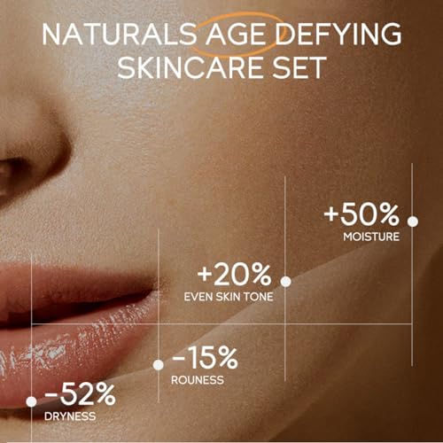 Skincare Set Gifts for Teenagers Girls, Vitamin C Skin Care Set Travel Size Skin Care Set Hydrating Skin Reduce Wrinkles Includes Face Serum,Eye Cream,Face Cream Smoothing Fine Lines£¨3PCS£©