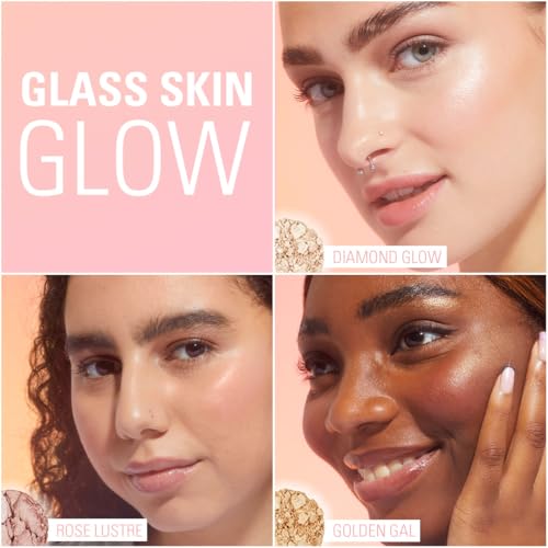 Revolution Beauty London, Beam Bright Highlighter, All Over Face Glow, Powder To Liquid Formula, 5 Different Shades, Diamond Glow