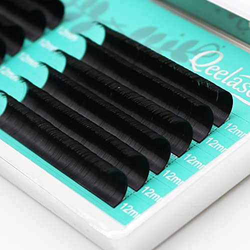 Easy Fan Lashes Blooming Lash Extension Faux Mink Auto Flowering 0.07D Curl Professional Salon 8-15mm Eyelash Extensions (0.07-D-MIX8-15mm)