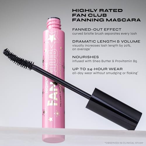 Milani Highly Rated Fan Club Fanning Mascara - Volumizing & Lengthening Lash Makeup for Lifted, Curled Lashes - 24-Hour Smudge-Proof Formula - Vegan & Cruelty-Free, Made in Italy, Brown
