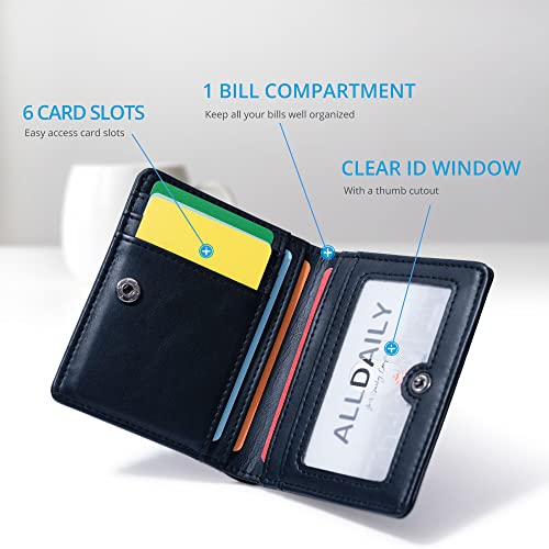 Ultra Slim & Compact Wallets for Women (Black£©