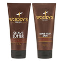 Woody's Shave Butter and Woody's Shave Relief Balm Set, 1.7 Fl Oz Butter, 6 oz. Balm