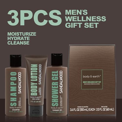 Mens Gifts, Sandalwood Scent Gift 3pcs Birthday Gift for Men, Christmas and Father Day Gifts