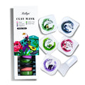 Mini Clay Mask for Face 10 Pods Travel Size Mud Mask, Dead Sea, Rose, Avocado, Green Tea, Eggplant, Blackhead Removal Deep Pore Cleansing, Self Care Gifts for Women & Men