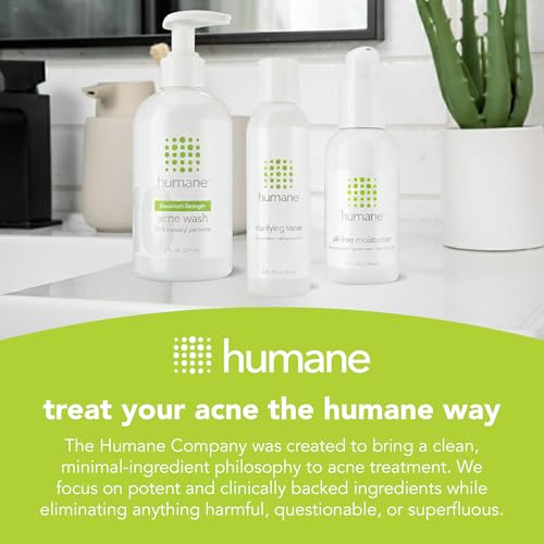 Humane Clarifying Toner and Oil-Free Moisturizer Bundle - Acne Treatment for All Skin Types