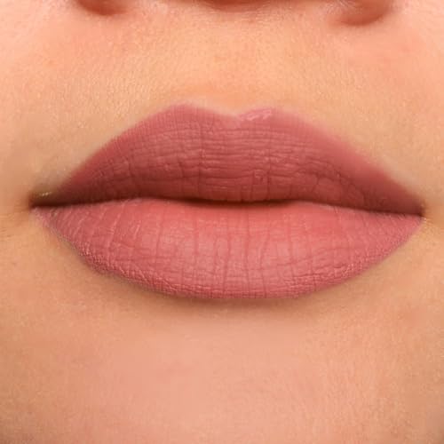 p?rlisse Velvet Crush Long Lasting Lipstick - Matte Finish Hydrating Lipstick - Enriched with Bakuchiol, Mango Seed & Shea Butter to Soften & Smooth Lips - Pinky Nude (0.12 oz)
