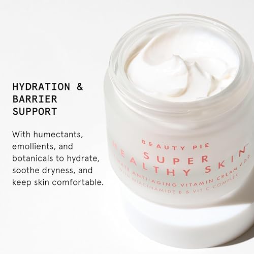 Beauty Pie Super Healthy Skin V2.0 Ultimate Anti-Aging Vitamin Cream Face Moisturizer with 3% Vitamin C Complex, 2% Niacinamide & Hyaluronic Acid, Firms, Brightens & Hydrates 1.69fl oz