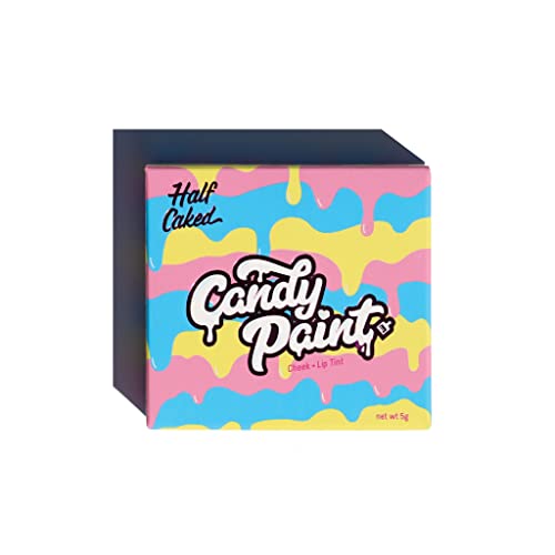 Half Caked Candy Paint Cheek + Lip Tint - Clean, Vegan & Cruelty-Free Makeup for Natural Rosy Glow, Dewy Finish, Enriched with Vitamin E, Perfect for dry or sensitive skin, 5g (Hot 100)