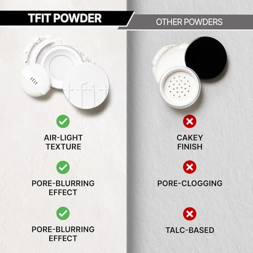 Translucent Set Finishing Powder - Sebum Control Face Loose Powder, Matte & Silky Finish, Lightweight, Long-lasting, Korean Makeup Setting Powder, 0.24 Oz. (02 Skin Beige, 0.24 Oz.)
