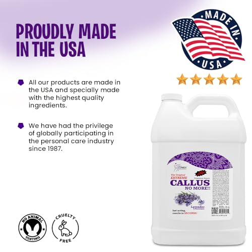 SPA REDI Callus Remover - Removes Toughest Calluses in Seconds and Smooths Dry Cracked Heels, Softens and Smooths Feet, Lavender & Rosemary - 128 Oz