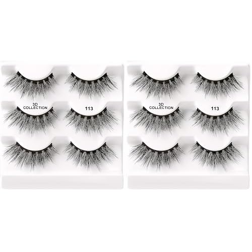 iEnvy False Eyelashes 3 Pairs Fluffy and Natural Multiangle and Volume Faux Mink Lashes (13) (Pack of 2)