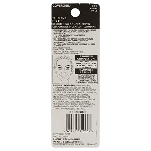 COVERGIRL Trublend It's Lit Concealer, Light L3-l7, 0.10 Ounce