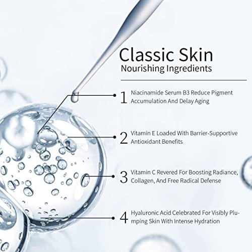 HKH Niacinamide Serum Capsules for Face: 38 Caps Dark Spot Remover Brightening Anti Aging Hydrating Pore Minimizer Hyaluronic Acid Vitamin C Firming For Men & Women 30+ Sensitive Skin Travel Friendly