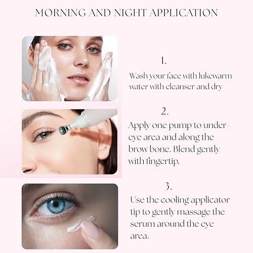 All Natural Collagen, Peptide Complex Under Eye Lift, Firming Serum for Puffiness, Tired Eyes, with Niacinamide + Fine Lines, Wrinkles, Anti-Aging, Hydrating