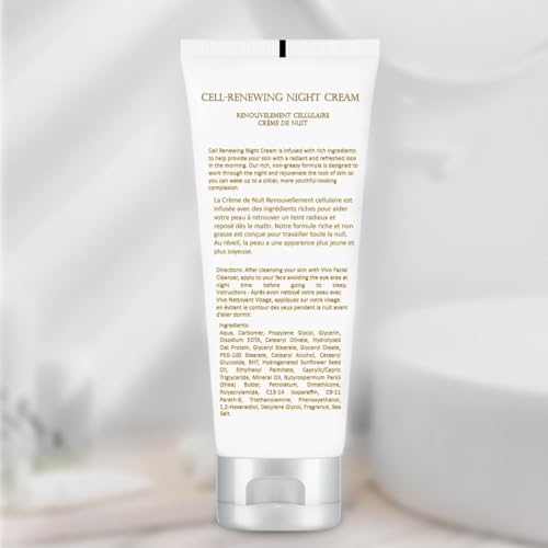 Vivo Per Lei Dead Sea Night Cream - Anti Aging Night Cream for Face - 3.52 Fl.Oz - Pack of 3