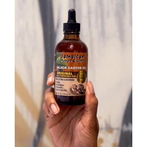 Jamaican Mango & Lime Black Castor Oil ? Hair & Scalp Oil for Locs, Braids, Twists & Natural Hair ? Strengthens, Moisturizes & Promotes Hair Growth (4oz (Pack of 1), Original)