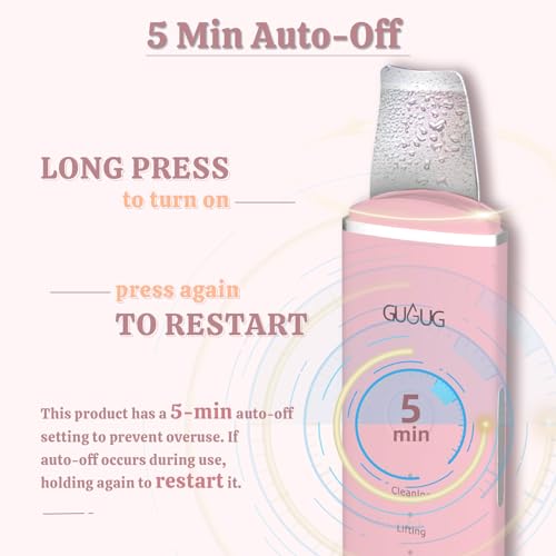 GUGUG 2-Pack Facial Spatula Set 4 Mode Pore Cleaner & Blackhead Remover Tools (White + Pink)