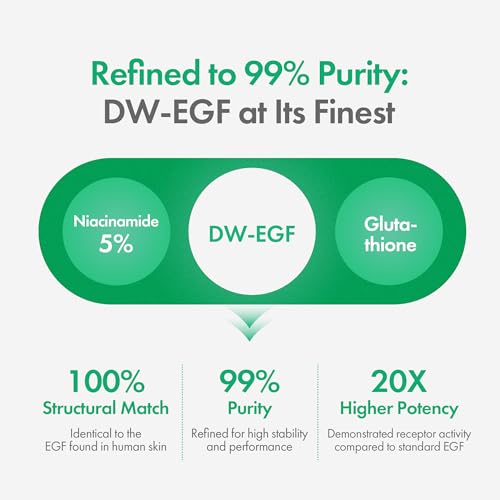 Easydew DW-EGF Melatoning Ampoule 3X - Hydrating Dark Spot Serum with Niacinamide & Glutathione for Uneven Skin - Fast Absorbing Day & Night Ampoule Korean Skin Care (Bottle 1.01 fl oz, EGF 3X)