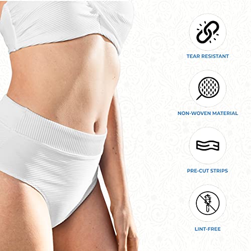 ForPro Professional Collection Non-Woven Epilating Strips, White, Tear-Resistant, Pre-Cut Strips for Hair Removal, 3¡± W x 9¡± L, 100-Count