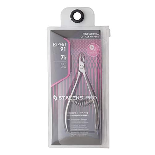 STALEKS PRO Expert 91 7mm Professional Cuticle Nippers ? Stainless Steel Skin Nippers for Manicure