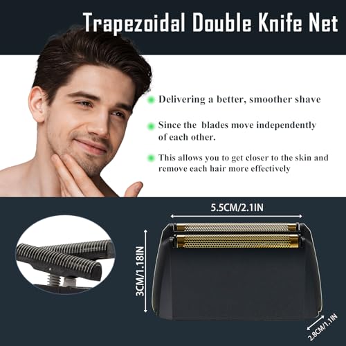 Shaver Foil Head Cutter Bar Replacement,Compatible with Wahl 5 Star Series Vanish Shaver 8173-700,High Performance Shaving Accessorie, Black (1 Pack)
