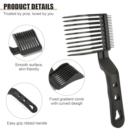 4 PCS Fade Comb Compatible with All Clippers Barber Accessories, Blend Friend Fade Comb for Men Barber Supplies