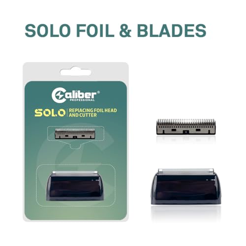 Caliber SOLO Ultra-Thin Blade Mesh Replacement Foil and Cutter, Nickel Blades, Magnetic Attachment
