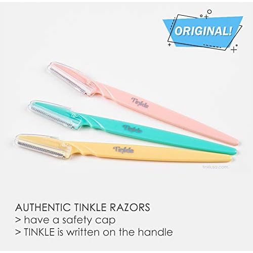 Tinkle Dorco Beauty & Grooming Bundle - Tinkle Dermaplaning Tool & Line-Up Razor, Complete Facial Hair Management Kit (18 Blades)