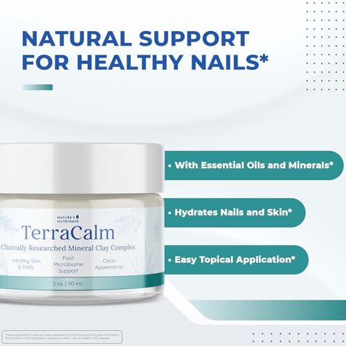 TerraCalm ? Mineral Clay Complex for Healthy Skin and Nails ? Plant-Based Topical with Essential Oils, Aloe & Vitamin E ? Non-GMO, GMP Certified, 3 oz, 90ml, 6 Month Supply