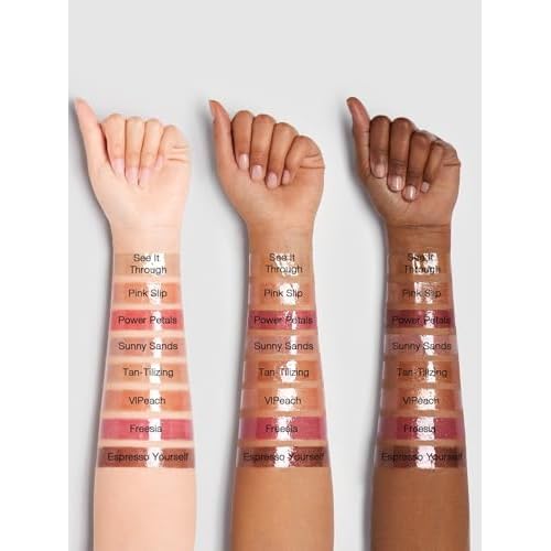 SHEGLAM Power Bouquet Lip Gloss Shiny Tinted Moisturizing Plumping Non-Sticky Lip Oil Repairing Camelia Extract Lip Care-Freesia