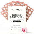 Heart Pimple Patches by HumanKINDglow ? 48 Hydrocolloid Acne Patches for Face | Gentle Spot Treatment for Pimples & Blemishes | Cute White Heart Design for Confident, Kind Skin