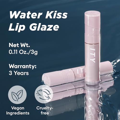 ITY Water Kiss Lip Gloss for Women, Deep Hydration Lip Plumper for Makeup, Lustrous Shine Lip Sheer for Natural Look, 6 Colors, Glossy Pigment, 3g in Rainy Rose