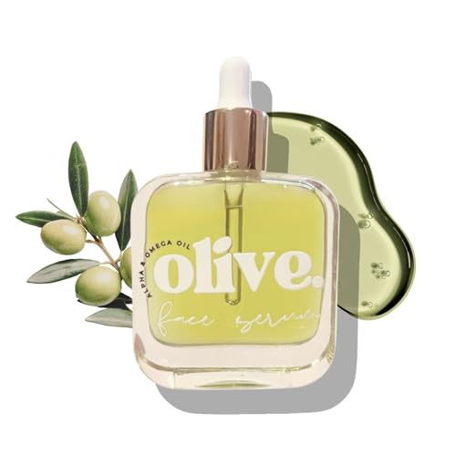 Alpha & Omega Olive Oil Face Oil Serum with Squalane & Olive Leaf Extract | Hydrating, Lightweight, Fast?Absorbing Facial Oil | Anti?Aging, Natural, Vegan, Small?Batch, Hydroxytyrosol?Rich