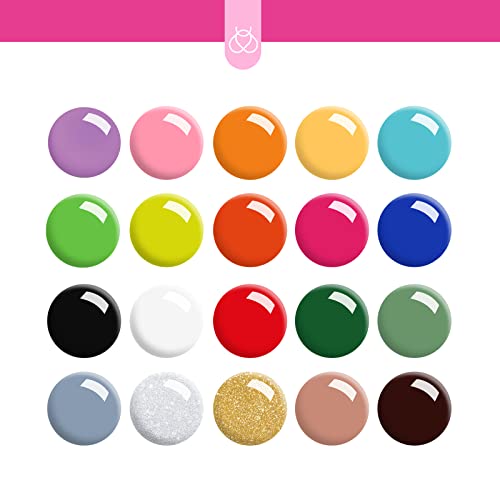 Beetles Liner Gel Polish with Curing Lamp 36W U V Nail Lamp, 20 Colors Liner Gel Polish Set with Fast Drying Compact LED Nail Dryer