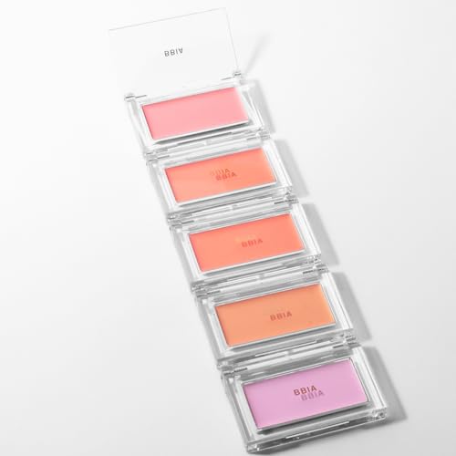 BBIA Ready To Wear Downy Cheek Cream Blush 2P Set (01 DOWNY PINK + 02 DOWNY PEACH) / Blendable and Lightweight Cheek Makeup, Highly Pigmented with Long Wearing Formula
