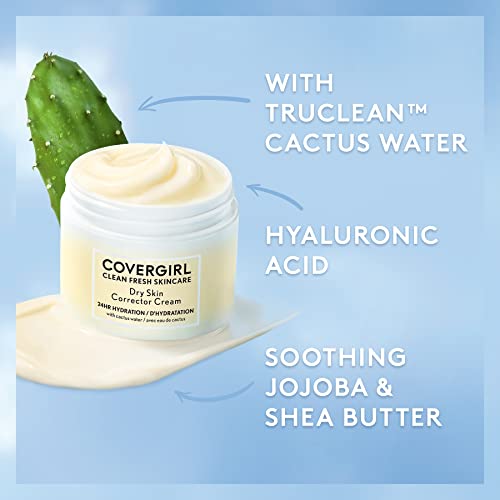 COVERGIRL Clean Fresh Skincare Dry Skin Corrector Cream, Shelf Pack of 2