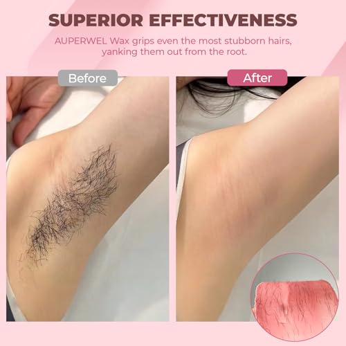 Wax Beads for Hair Removal for Brazilian, Eyebrow Waxing 2.5LB with 20 Spatulas, Hard Wax Beads for Hair Removal (300g/10.5oz) with10pcs Applicators, At Home Waxing Beads for Face, Eyebrow