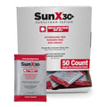 CoreTex Sun X 30+ SPF Individual Sunscreen Packets Travel Size - Pack of 50 Paraben, Oxybenzone, & Oil Free Broad Spectrum Sunscreen - No White Cast and Water Resistant Up to 80 Minutes