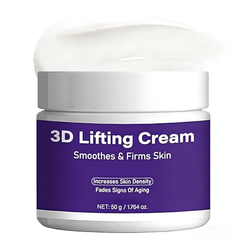 3D Lifting Night Cream, Anti-Aging Moisturizer with 17-Peptide Complex, Probiotic Facial Treatment for Face and Neck Wrinkles, 1.7 fl oz