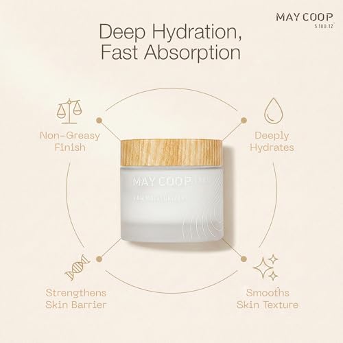 MAY COOP Raw Moisturizer Face Cream | Korean Skincare, Daily Hydrating Cream | 69% Maple Sap, Softening, Nourishing, Lightweight Gel, Vegan, Sensitive Skin, Anti-Aging
