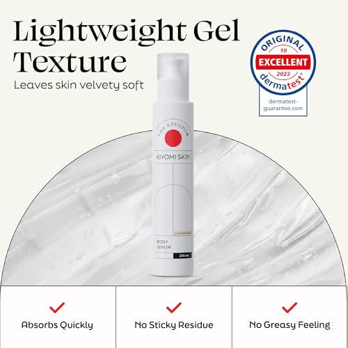 Hydrating Body Lotion - Body Serum with 5-ALA, Hyaluronic Acid and Marine Algae - Fast-Absorbing Moisturizer for Dry, Rough Skin - Fragrance-Free Gel - Made in Germany - 3.4 Fl Oz