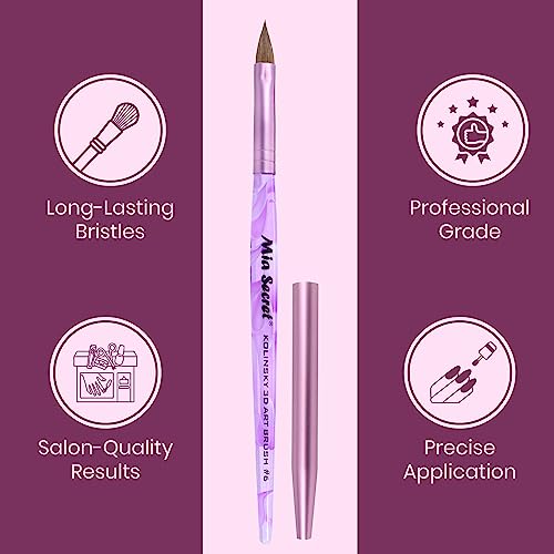 Nail Brushes with Kolinsky Squirrel Hair by Mia Secret Store