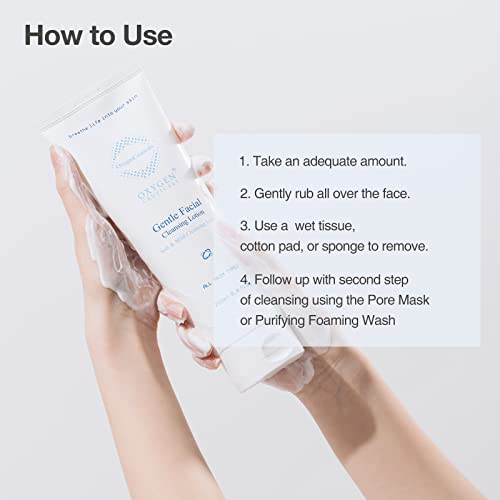 OxygenCeuticals Gentle Facial Cleansing Lotion ? Hydrating Cleanser for Sensitive & Dry Skin, Removes Makeup Residue & Impurities Without Greasy Feel, Enriched with Botanic Oils 8.8 fl.oz (250ml)