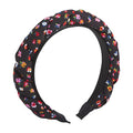 Mud Pie Braided Floral Headband, Black