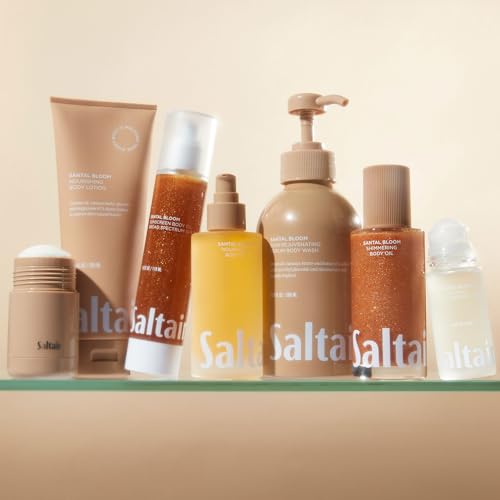 Saltair Body Oil - Luxurious Santal Bloom After Shower and Bath Oil for Women and Men. Botanical, Non-Greasy, Well-Absorbing Moisturizer for Hydrating Dry Skin ? 4oz Pump Bottle (Pack of 2)