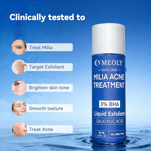 Milia Remover for face and eyes: Milia remover treatment with 3% Salicylic Acid for Acne exfoliant, Advanced formula for Men and Women 30ML