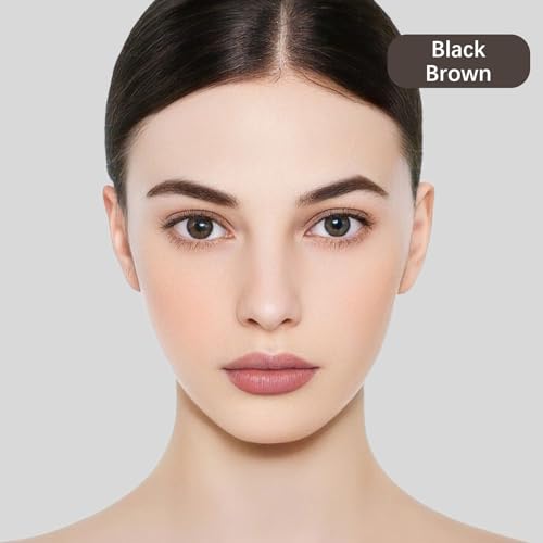 QueenDiary Eyebrow Stain Long Lasting Eyebrow Makeup Smudge-proof Eyebrow Gel Waterproof Transfer-proof Vegan Cruelty-free Eyebrow Gel (Black Brown)