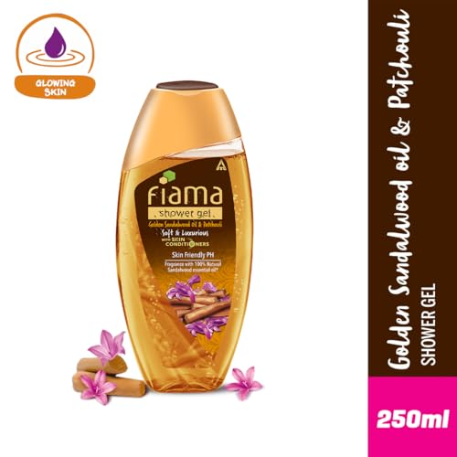 Fiama Body Wash, Golden Sandalwood Oil & Patchouli, 250 ml (8.5 fl?oz) ? Shower Gel for Men & Women